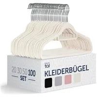 Blumtal Kleiderbügel Rutschfest - Samtoptik - Platzsparend, (100-tlg), Premium inkl. Krawattenhalter, 360° drehbar, Anti-Rutsch Bügel