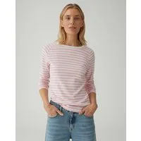 OPUS Longsleeve SORKA mit geringeltem Rippjersey Schmale Passform, gerader Schnitt, Langarm, Rippstruktur