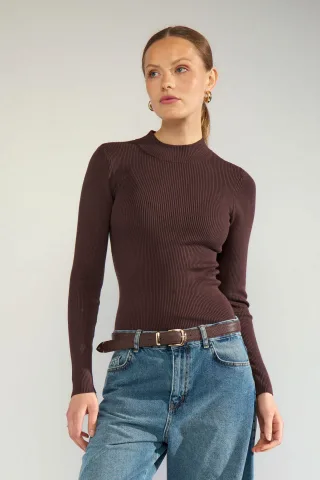 Nümph - NUBIA LS PULLOVER - NOOS black coffee - Gr. - M