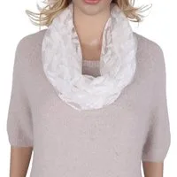 MIRROSI Loop Damen Schal Unifarbe HALBTRANSPARENT, Tolle Muster, Schlauchschal, (ca. 160x38cm, zweimal um den Hals wickelbar), sehr leicht und angenehm zu tragen