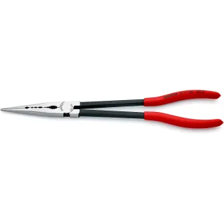 KNIPEX Montierzange mit Querprofilen 280 mm schwarz atramentiert mit Kunststoff überzogen poliert - 2871280