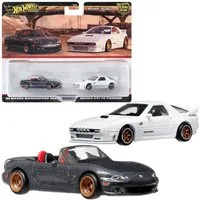 Hot Wheels Spielzeug-Rennwagen Mazda Mazdaspeed Miata + RX7 FC Pandem Hot Wheels Premium Fahrzeuge