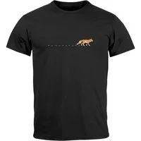 Neverless Print-Shirt Herren T-Shirt Fuchs Fox Wald Tiermotiv Logo Print Badge Fashion mit Print