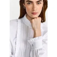 RICHROYAL Langarmbluse mit Rüschendetails, gerader Schnitt