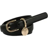 JOOP! Ledergürtel mit Dornschließe und Logo-Anhänger, Breite 2cm