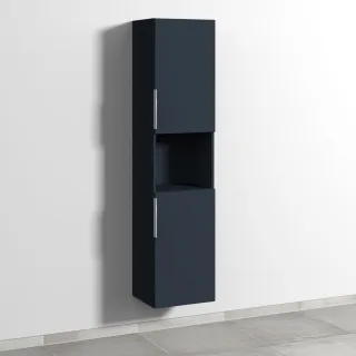 Sanipa 3way Hochschrank mit 2 Türen und 1 offenem Fach, Marine-Matt UP1171R