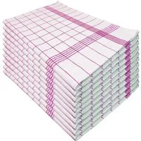 Tulpe Heimtextilien Geschirrtuch in Farben blau, rot, grau, schwarz, rosa, braun, (10er Set), 50x70 cm, 100% Baumwolle, Geschirrtücher, Küchentücher, Trockentuch