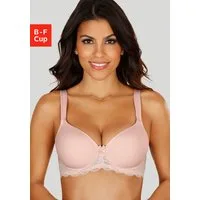 LASCANA Schalen-BH mit Bügel & breiten Trägern, weiche Spitze, T-Shirt-BH, große Größen