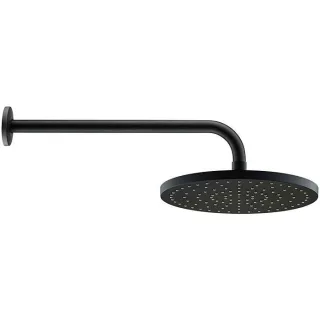 Duravit Brausearm UV0670028046 410 mm, schwarz matt, gebogen, Wandmontage