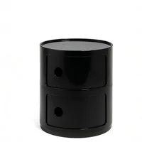 Kartell Container Componibili mit zwei Fächern Schwarz