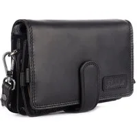 Benthill Reisetasche Echt Leder Reisebrieftasche Dokumententasche RFID Umhängetasche Klein, RFID-Schutz Kartenfächer Münzfach Reißverschlussfach