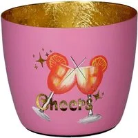 Giftcompany Windlicht Madras Windlicht M Cheers rosa/gold 8,5cm