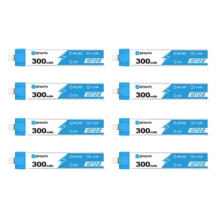 8PCS BETAFPV BT2.0 4.35V 300mAh 1S 30C Battery for Cetus Lite/Cetus/Moblite7 FPV Drones
