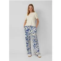s.Oliver Chinos Hose Strukturierte Wide-Leg-Hose im Relaxed Fit mit All-over-Muster