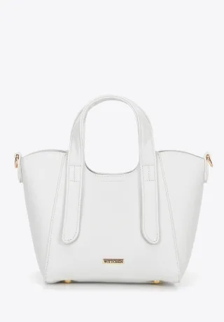 Wittchen Damen-Minikoffer mit abnehmbarer Tasche, cremeweiß, Kunstleder