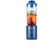 nutribullet Smoothie-Maker Flex NBP013BL - zerkleinert Eis & gefrorene Früchte, Blau, 590ml, BPA-frei mit Trinkdeckel, USB-C & Trageschlaufe, 15+ Mixzyklen