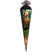 RNK Verlag Schultüte Roth Schultüte T Rex Welt eckig Schutzspitze Tüllverschluss 85cm