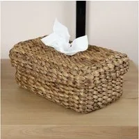 wohnfreuden Aufbewahrungsbox Kosmetiktücher-Box aus Wasserhyazinthe 29 cm