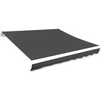 vidaXL Markise 4 x 3 m Markisenbespannung Canvas Anthrazit 400x300 cm Ersatz Stoff Be