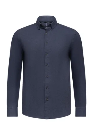 State of Art - Hemd mit Button-Down-Kragen blau - Gr. - 3XL