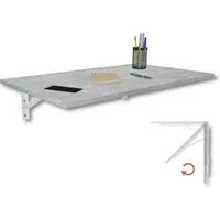 KDR Produktgestaltung Klapptisch 80x50 Wandklapptisch Esstisch Küchentisch Schreibtisch Wand Tisch, Beton