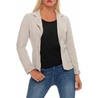 malito more than fashion Jackenblazer malito Damen Blazer klassisch, Sakko im Basic Look, Kurzjacke mit Sweat Blazer Jacke in Used Look Optik