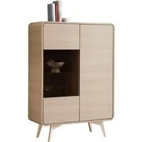 Home affaire Vitrine Torsby, moderne Glasvitrine, Stauraumelement, Schrank abgerundete Ecken, ausreichend Stauraum, vielseitig einsetzbar
