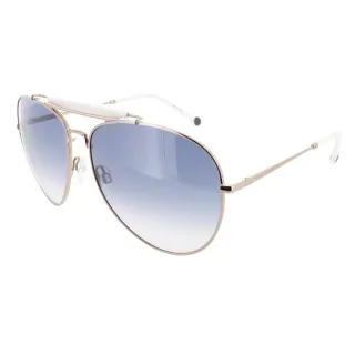 Tommy Hilfiger – Sonnenbrille mit weißem Balken in Gold