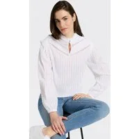 BOSS ORANGE Schlupfbluse Bancet Premium Damenmode mit Stehkragen & Spitze