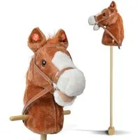 Pink Papaya Steckenpferd Steckenpferd, Hobby Horse mit Sounds, inkl. Halfter, mit Rollen