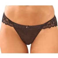 Vivance Slip Julia aus zarter Jacquardspitze mit edlem Accessoire
