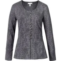 Himalaya Clothing Cardigan Elegante Jerseyjacke Damen mit Jacquard-Muster aus Bio-Baumwolle Edler und leichter Cardigan mit hohem Tragekomfort