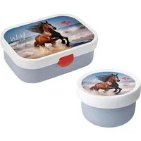 Mepal Lunchbox Campus Obst- und Bentobox Wild Horse 300 & 750 ml, Kunststoff, (2-tlg)