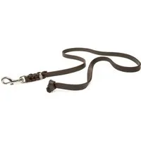 CopcoPet Hundeleine Lederleine ohne Handschlaufe Verchromt, Leder