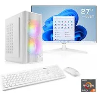 CSL Spectrum V24577 PC-Komplettsystem (27", AMD Ryzen 5 Pro 5655G, AMD Ryzen 5 PRO, 32 GB RAM, 1000 GB SSD)