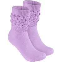 BRUBAKER Schoppersocken Slouch Socken - Damen Fitnesssocken (80s Style, 1-Paar, Baumwolle) Knit Sportsocken für Fitness, Yoga, Workout, Gymnastik und Wellness