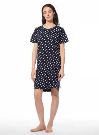 Short Stories - Sleepshirt 1/2 dark blue - Gr. - XL