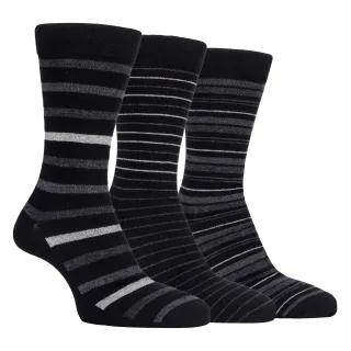 3er-Pack Herren Streifen-Bambus-Anz socks Weiche atmungsaktive Socken