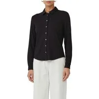s.Oliver BLACK LABEL Hemdbluse mit Perlmuttknöpfen