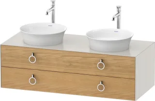 Duravit White Tulip Konsolenwaschtischunterbau wandhängend Natur Eiche & Nordic Weiß Matt & Seidenma WT4993BH539