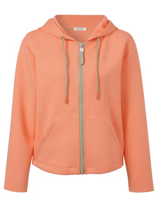 eiszeit - Jacke Kapuze 1/1 Arm Zipper Druck coral neon/apple gre - Gr. - 48
