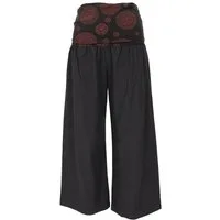 Guru-Shop Relaxhose Weite Marlenehose, Wellnesshose, Yogahose, Boho.. alternative Bekleidung