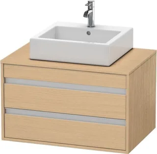 Duravit Ketho Konsolenwaschtischunterbau wandhängend Natur Eiche Matt 800x550x496 mm - KT665403030 KT665403030