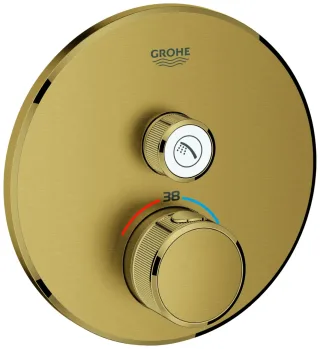 GROHE Thermostat Grohtherm SmartControl 29118 FMS rund 1 ASV cool sunrise geb., 29118GN0 29118GN0