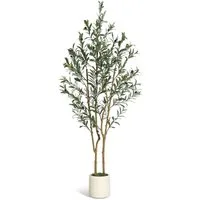 Kunstbaum Künstlicher Olivenbaum Künstliche Pflanzen Höhe 120cm/150cm/180/210cm, GarveeMore, Höhe 152 cm