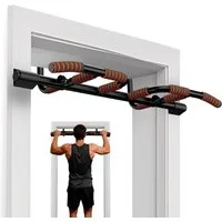 DH FitLife Klimmzugstange Türrahmen ohne Schrauben kein Abrutschen (für Türrahmen 65-92cm, mit Multigriff-Positionen), Reckstange Turnstange Türreck zum Einhängen