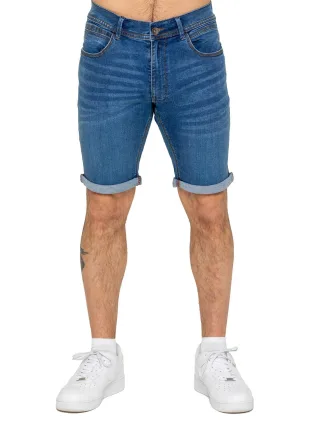 Enzo | Herren Slim Fit Denim Shorts