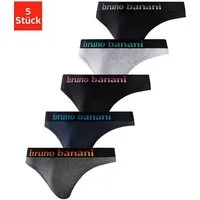Bruno Banani String (Packung, 5-St) mit Streifen Logo Webbund