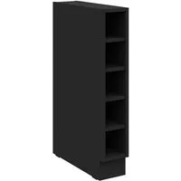 Küchen-Preisbombe Unterschrank Regal 15 cm Schwarz Küche Küchenzeile Küchenblock SIENA MONZA ARONA