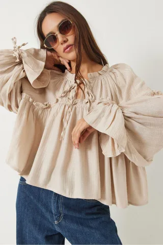 Bluse mit Schleife